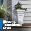 Step2 Atherton Square Planter, Large Planters for Outdoor Plants, Gardening and Flower Pot for Patio or Porch, Efficient Drainage, Durable Plastic, Classic White(Classic White)