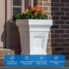 Step2 Atherton Square Planter, Large Planters for Outdoor Plants, Gardening and Flower Pot for Patio or Porch, Efficient Drainage, Durable Plastic, Onyx Black, 2-Pack(Classic White)