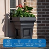 Step2 Atherton Square Planter, Large Planters for Outdoor Plants, Gardening and Flower Pot for Patio or Porch, Efficient Drainage, Durable Plastic, Onyx Black, 2-Pack(Onyx Black)