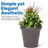 Step2 Claremont Tall Round Planter, Large Planters for Outdoor Plants, Gardening and Flower Pot for Patio or Porch, Efficient Drainage, Durable Plastic, Dark Cedar, 2-Pack(Dark Cedar)