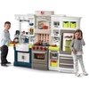 Step2 Elegant Edge Kids Kitchen Playset, Indoor/Outdoor Kitchenette, Interactive Play with Lights and Sounds, Made of Durable Plastic, Includes 78 Piece Toy Accessories, For Toddlers 3+ Years Old(Kitchen Set)