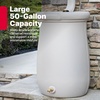 Step2 Fernway Rain Barrel, Outdoor Water Conservation Container, Holds 50 Gallons, Gray