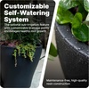 Step2 Fernway Round Planter, Large Planters for Outdoor Plants, Gardening and Flower Pot for Patio or Porch, Efficient Drainage, Durable Plastic, Onyx Black, 2-Pack(Onyx Black)