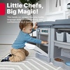 Step2 Fun with Friends Kids Kitchen Playset, Indoor/Outdoor Kitchenette with Lights & Sounds, Durable Plastic, 25-Piece Toy Accessories, Toddlers 2+ Years, Gray(Gray)