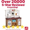 Step2 Fun with Friends Kids Kitchen Playset, Indoor/Outdoor Kitchenette with Lights & Sounds, Durable Plastic, 25-Piece Toy Accessories, Toddlers 2+ Years, Gray(Tan)