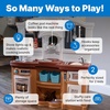Step2 Fun with Friends Kids Kitchen Playset, Indoor/Outdoor Kitchenette with Lights & Sounds, Durable Plastic, 25-Piece Toy Accessories, Toddlers 2+ Years, Gray(Tan)
