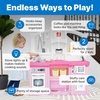 Step2 Fun with Friends Kids Kitchen Playset, Indoor/Outdoor Kitchenette with Lights & Sounds, Durable Plastic, 25-Piece Toy Accessories, Toddlers 2+ Years, Gray(Pink)