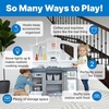 Step2 Fun with Friends Kids Kitchen Playset, Indoor/Outdoor Kitchenette with Lights & Sounds, Durable Plastic, 25-Piece Toy Accessories, Toddlers 2+ Years, Gray(Gray)