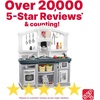 Step2 Fun with Friends Kids Kitchen Playset, Indoor/Outdoor Kitchenette with Lights & Sounds, Durable Plastic, 25-Piece Toy Accessories, Toddlers 2+ Years, Gray(Gray)