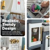 Step2 Gilded Gourmet Kids Kitchen Playset, Indoor/Outdoor Kitchenette, Interactive Play with Lights and Sounds, Made of Durable Plastic, Includes 20 Piece Toy Accessories, for Toddlers 2+ Years Old(Gilded Gourmet Kitchen)