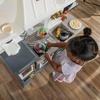 Step2 Gilded Gourmet Kids Kitchen Playset, Indoor/Outdoor Kitchenette, Interactive Play with Lights and Sounds, Made of Durable Plastic, Includes 20 Piece Toy Accessories, for Toddlers 2+ Years Old(Gilded Gourmet Kitchen)