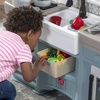 Step2 Gilded Gourmet Kids Kitchen Playset, Indoor/Outdoor Kitchenette, Interactive Play with Lights and Sounds, Made of Durable Plastic, Includes 20 Piece Toy Accessories, for Toddlers 2+ Years Old(Timeless Trends Kitchen)