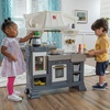 Step2 Gilded Gourmet Kids Kitchen Playset, Indoor/Outdoor Kitchenette, Interactive Play with Lights and Sounds, Made of Durable Plastic, Includes 20 Piece Toy Accessories, for Toddlers 2+ Years Old(Gilded Gourmet Kitchen)