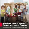 Step2 Grand Walk-In Kitchen & Grill Kids Playset, Indoor/Outdoor Kitchenette, Interactive Play with Lights and Sounds, Durable Plastic, 103 Piece Toy Accessories, Toddlers 2+ Years Old, Brown/Tan(Brown & Tan)