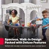 Step2 Grand Walk-in Kitchen & Grill Kids Playset, Indoor/Outdoor Kitchenette, Interactive Play with Lights and Sounds, Durable Plastic, 103 Piece Toy Accessories, Toddlers 2+ Years Old, Gray/White(Gray)