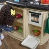 Step2 Great Gourmet Kids Kitchen Playset, Indoor/Outdoor Kitchenette, Interactive Play with Lights and Sounds, Made of Durable Plastic, Includes 33 Piece Toy Accessories, Toddlers 3+ Years Old, Tan(Tan)