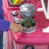 Step2 Great Gourmet Kids Kitchen Playset, Indoor/Outdoor Kitchenette, Interactive Play with Lights and Sounds, Made of Durable Plastic, Includes 33 Piece Toy Accessories, Toddlers 3+ Years Old, Tan(Pink)