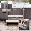 Step2 Hot Tub Storage Steps with Handrails, 2-Step Stool, Waterproof Stairs for Outdoor/Indoor Pool or Jacuzzi, Made of Durable Plastic, Dark Cedar(Dark Cedar)