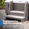 Step2 Hot Tub Storage Steps with Handrails, 2-Step Stool, Waterproof Stairs for Outdoor/Indoor Pool or Jacuzzi, Made of Durable Plastic, Dark Cedar(Dark Cedar)