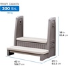 Step2 Hot Tub Storage Steps with Handrails, 2-Step Stool, Waterproof Stairs for Outdoor/Indoor Pool or Jacuzzi, Made of Durable Plastic, Dark Cedar(Dark Cedar)