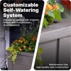 Step2 Lakewood Square Planter, Large Planters for Outdoor Plants, Gardening and Flower Pot for Patio or Porch, Efficient Drainage, Durable Plastic, Sage Gray, 2-Pack(Dark Cedar)