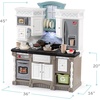 Step2 Lifestyle Dream Kids Kitchen Playset, Indoor/Outdoor Kitchenette, Interactive Play with Lights and Sounds, Made of Durable Plastic, 37 Piece Toy Accessories, Toddlers 2+ Years Old, Gray(Gray)