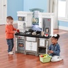 Step2 Lifestyle Dream Kids Kitchen Playset, Indoor/Outdoor Kitchenette, Interactive Play with Lights and Sounds, Made of Durable Plastic, 37 Piece Toy Accessories, Toddlers 2+ Years Old, Gray(Gray)