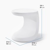 Step2 Mondello In-Pool Side Table, Outdoor/Indoor Waterproof Pool & Patio Furniture, Made of Durable Plastic, White