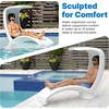 Step2 Mondello Lounger with Removable Shade, Stylish Poolside Lounger, Fade-Resistant, Waterproof Patio Furniture for Sun Shelf, Use in Pools up to 15-Inches of Water, Weighted, White(Lounger)