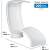Step2 Mondello Lounger with Removable Shade, Stylish Poolside Lounger, Fade-Resistant, Waterproof Patio Furniture for Sun Shelf, Use in Pools up to 15-Inches of Water, Weighted, White(Lounger)