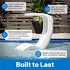Step2 Mondello Lounger with Removable Shade, Stylish Poolside Lounger, Fade-Resistant, Waterproof Patio Furniture for Sun Shelf, Use in Pools up to 15-Inches of Water, Weighted, White(Chair)