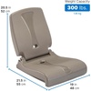 Step2 Seashell Flip Seat 2 Pack, Adult Portable Outdoor Chairs for Poolside, Camping, Beach, Stadium, Providing Back Support, Made of UV20 Durable Plastic, Incredible White(Brown)