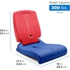 Step2 Seashell Flip Seat 2 Pack, Adult Portable Outdoor Chairs for Poolside, Camping, Beach, Stadium, Providing Back Support, Made of UV20 Durable Plastic, Incredible White(Red & Blue)