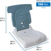 Step2 Seashell Flip Seat 2 Pack, Adult Portable Outdoor Chairs for Poolside, Camping, Beach, Stadium, Providing Back Support, Made of UV20 Durable Plastic, Incredible White(Aqua)
