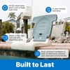 Step2 Seashell Flip Seat 2 Pack, Adult Portable Outdoor Chairs for Poolside, Camping, Beach, Stadium, Providing Back Support, Made of UV20 Durable Plastic, Incredible White(Aqua)