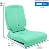 Step2 Seashell Flip Seat 2 Pack, Adult Portable Outdoor Chairs for Poolside, Camping, Beach, Stadium, Providing Back Support, Made of UV20 Durable Plastic, Incredible White(Mint)