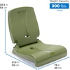 Step2 Seashell Flip Seat 2 Pack, Adult Portable Outdoor Chairs for Poolside, Camping, Beach, Stadium, Providing Back Support, Made of UV20 Durable Plastic, Incredible White(Olive Green)