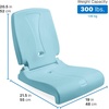 Step2 Seashell Flip Seat 2 Pack, Adult Portable Outdoor Chairs for Poolside, Camping, Beach, Stadium, Providing Back Support, Made of UV20 Durable Plastic, Incredible White(Capri)