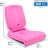 Step2 Seashell Flip Seat 2 Pack, Adult Portable Outdoor Chairs for Poolside, Camping, Beach, Stadium, Providing Back Support, Made of UV20 Durable Plastic, Incredible White(Bright Pink)