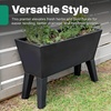 Step2 Tremont Raised Planter, Large Resin Planter for Outdoor Plants, Self-Watering, Black