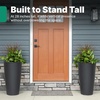 Step2 Tremont Tall Round Tapered Planter, 28″ Tall 2-Pack, Indoor/Outdoor Plants, Efficient Drainage, Durable Resin, Concrete(Onyx Black)