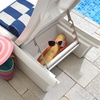 Step2 Vero Pool Chair, Fade-Resistant, Waterproof Patio Furniture for Sun Shelf, Use in Pools up to 15-Inches of Water, Weighted, 43″D x 23″W x 37″H, Resin, White(White)