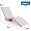 Step2 Vero Pool Chair, Fade-Resistant, Waterproof Patio Furniture for Sun Shelf, Use in Pools up to 15-Inches of Water, Weighted, 43″D x 23″W x 37″H, Resin, White(Tan)