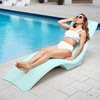 Step2 Vero Pool Chair, Fade-Resistant, Waterproof Patio Furniture for Sun Shelf, Use in Pools up to 15-Inches of Water, Weighted, 43″D x 23″W x 37″H, Resin, White(Julep)