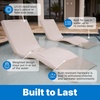 Step2 Vero Pool Chair, Fade-Resistant, Waterproof Patio Furniture for Sun Shelf, Use in Pools up to 15-Inches of Water, Weighted, 43″D x 23″W x 37″H, Resin, White(Tan)