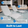 Step2 Vero Pool Chair, Fade-Resistant, Waterproof Patio Furniture for Sun Shelf, Use in Pools up to 15-Inches of Water, Weighted, 43″D x 23″W x 37″H, Resin, White(Grey)