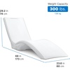 Step2 Vero Pool Lounger and Folding Adult Flip Seat Bundle, Outdoor/Indoor Waterproof Patio Furniture, Provides Back Support When Sitting, Made of Durable Plastic, White(White & Capri)