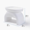 Step2 Vero Side Table with Serving Tray, Outdoor/Indoor Waterproof Patio Furniture, Use in Pools Up to 9″ Water or Poolside Ledge, Made of Durable Plastic, Integrated Weight System, White(Side Table)