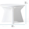 Step2 Vero Side Table with Serving Tray, Outdoor/Indoor Waterproof Patio Furniture, Use in Pools Up to 9″ Water or Poolside Ledge, Made of Durable Plastic, Integrated Weight System, White(Accent Table)