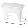 Step2 Vero Side Table with Serving Tray, Outdoor/Indoor Waterproof Patio Furniture, Use in Pools Up to 9″ Water or Poolside Ledge, Made of Durable Plastic, Integrated Weight System, White(Entertaining Table)